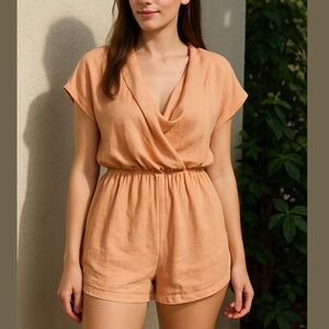 Bibi Salmon Sleeveless Romper